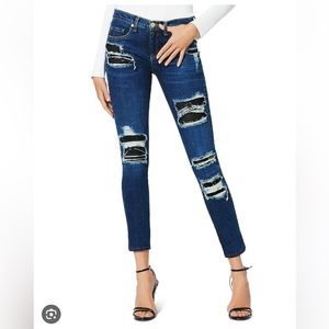 Ramy Brook Naomi Distressed Sequined Skinny Jeans!